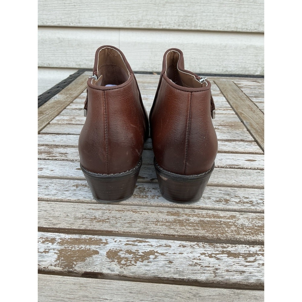 Vionic Boots Women's 9.5 Brown Jolene Leather Ankle Classy Preppy Career VS350 - Picture 5 of 9